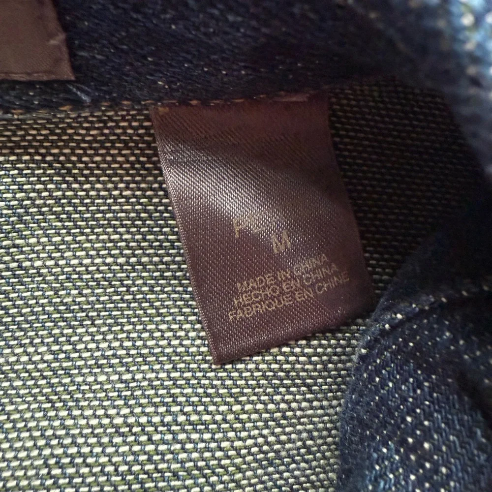 Y2K Liz Claiborne Denim Jean Jacket with Pink Tweed Trim - Picture 8 of 8